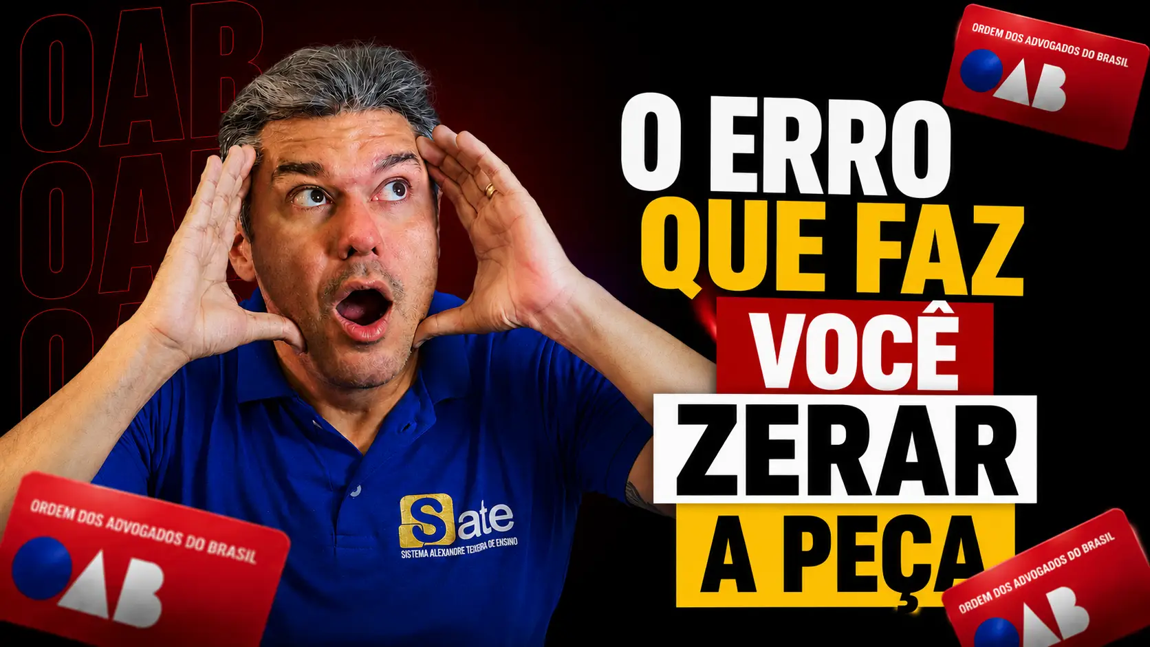 Aula 1: NUNCA MAIS ERRE a peça da 2ª Fase Trabalho!